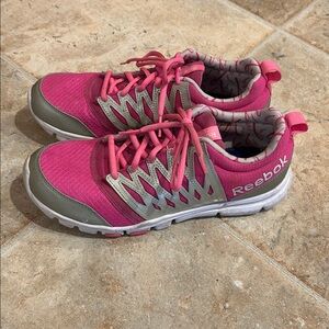 Reebok Women's Pink & Silver Sneakers